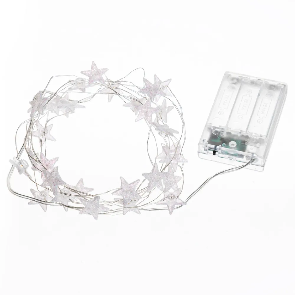 Lindby LED lyskaster Motje, stjerner, 30 lys, 320 cm, IP20 Best