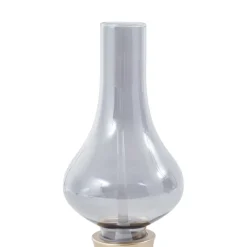 Lindby LED oppladbar bordlampe Maxentius dimmer i gullfarget glass| Bordlamper