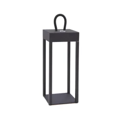 Lindby LED oppladbar bordlampe Iruna, svart, metall, 27 cm, dimbar. Discount