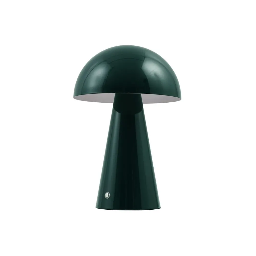 Lindby LED oppladbar bordlampe Nevijo, grønn, Ø20 cm, USB, dimmer| Led-Innendørs|Bordlamper