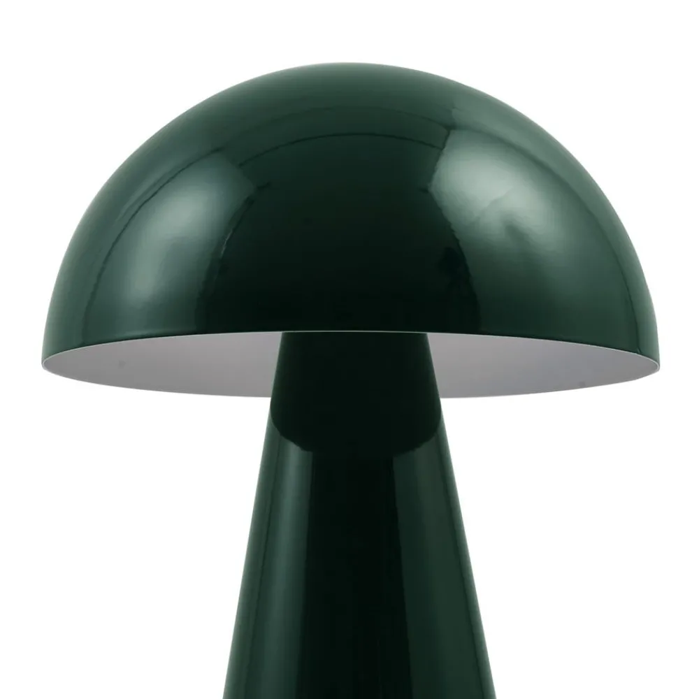 Lindby LED oppladbar bordlampe Nevijo, grønn, Ø20 cm, USB, dimmer| Led-Innendørs|Bordlamper