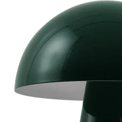 Lindby LED oppladbar bordlampe Nevijo, grønn, Ø20 cm, USB, dimmer| Led-Innendørs|Bordlamper