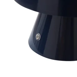 Lindby LED oppladbar bordlampe Nevijo, blå, Ø18cm, USB, dimmer Hot