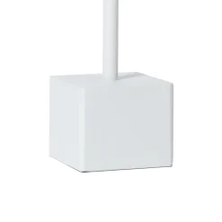 Lindby LED oppladbar bordlampe Janea CUBE, hvit, metall| Dekorasjonsbelysning