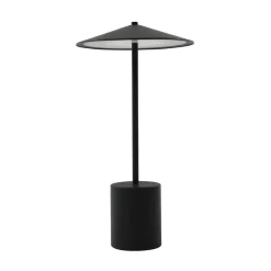Lindby LED oppladbar bordlampe Ayva, svart, aluminium, IP44 New