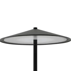 Lindby LED oppladbar bordlampe Ayva, svart, aluminium, IP44 New