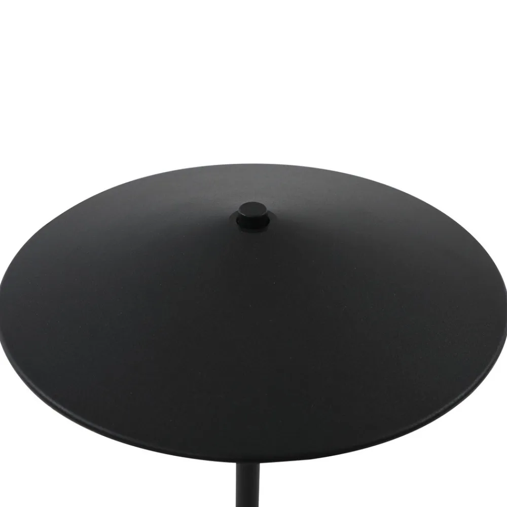 Lindby LED oppladbar bordlampe Ayva, svart, aluminium, IP44 New