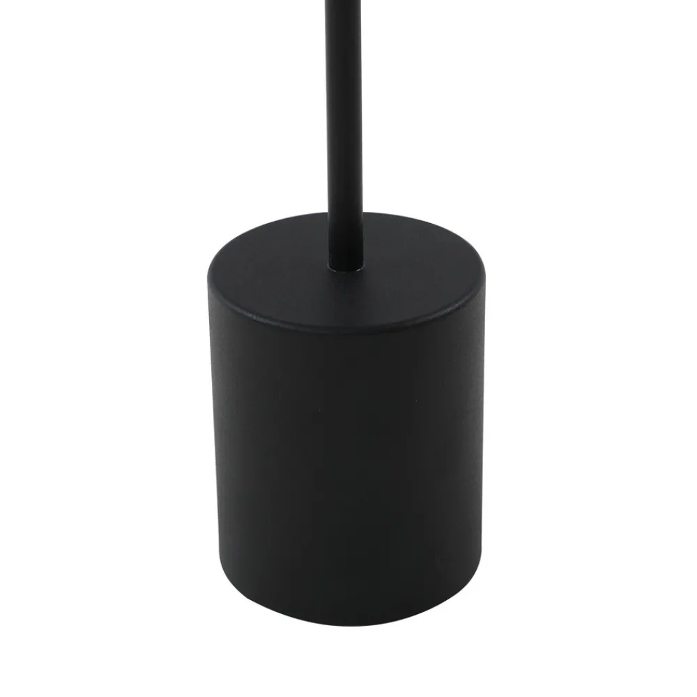 Lindby LED oppladbar bordlampe Ayva, svart, aluminium, IP44 New