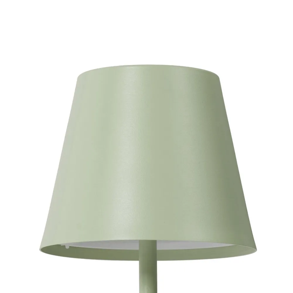 Lindby LED oppladbar bordlampe Janea CUBE, grønn, metall| Dekorasjonsbelysning|Led-Utendørs