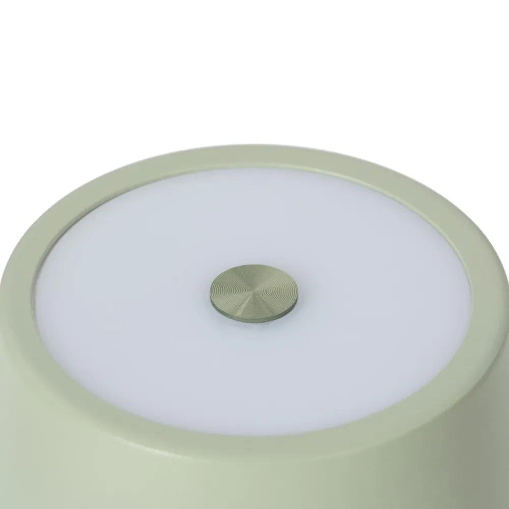 Lindby LED oppladbar bordlampe Janea CUBE, grønn, metall| Dekorasjonsbelysning|Led-Utendørs