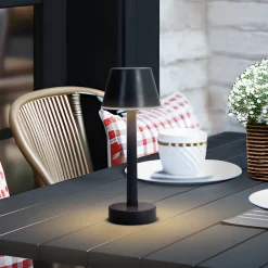 Lindby LED oppladbar lampe Gaja, svart, USB, IP44, RGBW, dimbar. Outlet