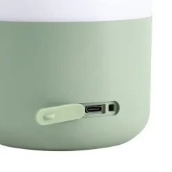 Lindby LED oppladbar utendørs bordlampe Isaline, grønn, dimbar| Dekorasjonsbelysning