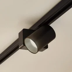 Lindby LED skinnespotlight Linaro/Brinja, svart, 1-faset New