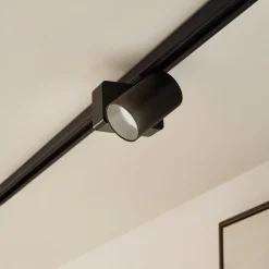 Lindby LED skinnespotlight Linaro/Brinja, svart, 1-faset New