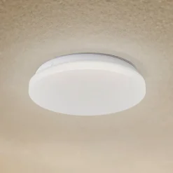 Lindby LED taklampe Kirkola, 3000 K, Ø 26 cm, hvit| Kommersiell Utebelysning|Led-Utendørs