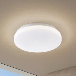 Lindby LED taklampe Kirkola, 3000 K, Ø 26 cm, hvit| Kommersiell Utebelysning|Led-Utendørs