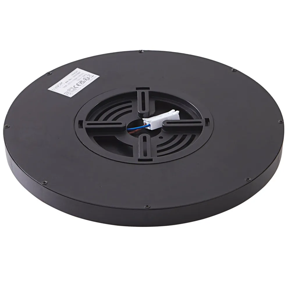 Lindby LED taklampe Pravin, Ø 40 cm, 3000 K, svart