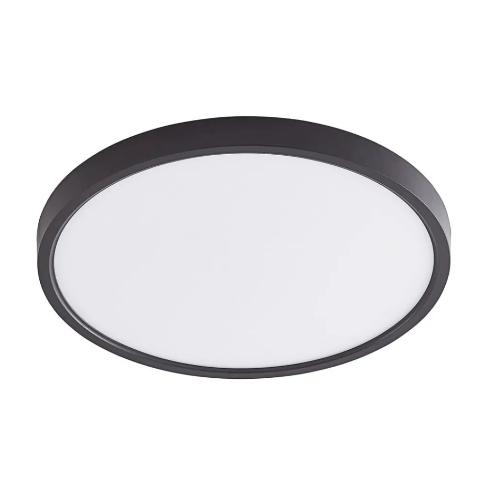 Lindby LED taklampe Pravin, Ø 40 cm, CCT, svart| Design- Og Hotellbelysning|Led-Innendørs