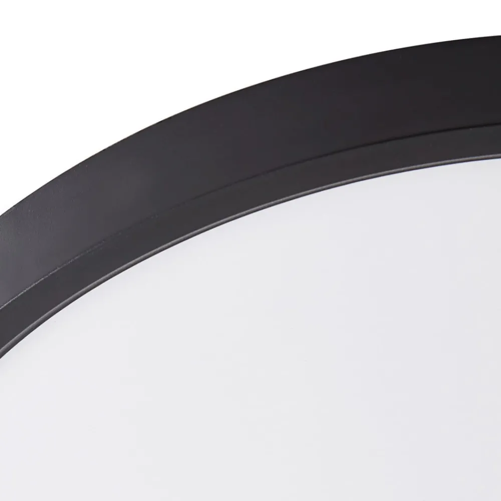 Lindby LED taklampe Pravin, Ø 30 cm, dimbar, svart| Design- Og Hotellbelysning|Led-Innendørs