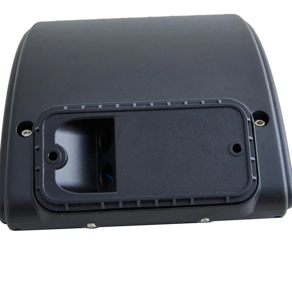 Lindby LED utendørs LED-vegglampe Radane, mørkegrå, kantet, IP54| Utespotter