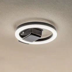 Lindby LED utendørs taklampe Finian, Ø 22 cm, CCT, dimbar