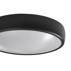 Lindby LED utendørs taklampe Niniel, svart, Ø 25 cm Outlet