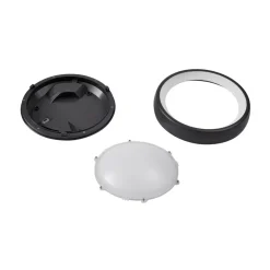 Lindby LED utendørs taklampe Niniel, svart, Ø 25 cm Outlet