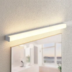 Lindby LED-baderomslampe Klea, 90 cm, krom, metall, IP44| Vegglamper