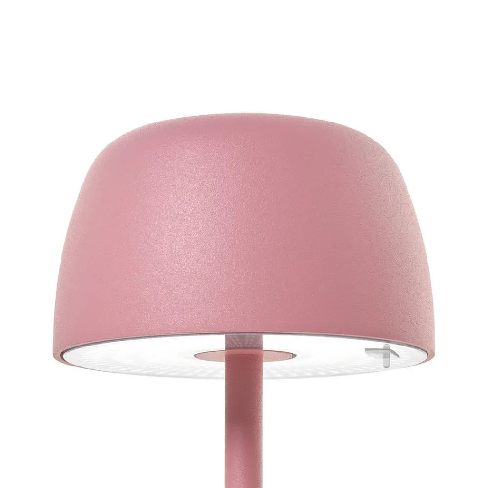 Lindby LED-bordlampe Arietty, rosa, dimbar, IP54| Dekorasjonsbelysning|Kommersiell Utebelysning