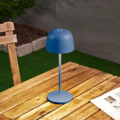 Lindby LED-bordlampe Arietty, blå, dimbar, IP65| Dekorasjonsbelysning|Led-Utendørs