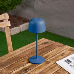 Lindby LED-bordlampe Arietty, blå, dimbar, IP65| Dekorasjonsbelysning|Led-Utendørs