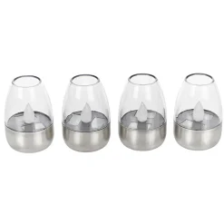 Lindby LED-bordlampe Pedas, sett med 10 stk, grå Online