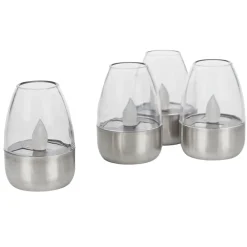 Lindby LED-bordlampe Pedas, sett med 10 stk, grå Online