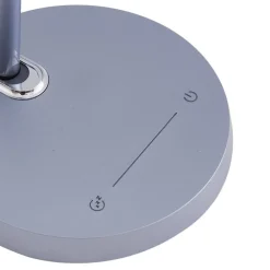 Lindby LED-bordlampe Thies, grå, ABS, høyde 78 cm, dimbar| Kontorbelysning