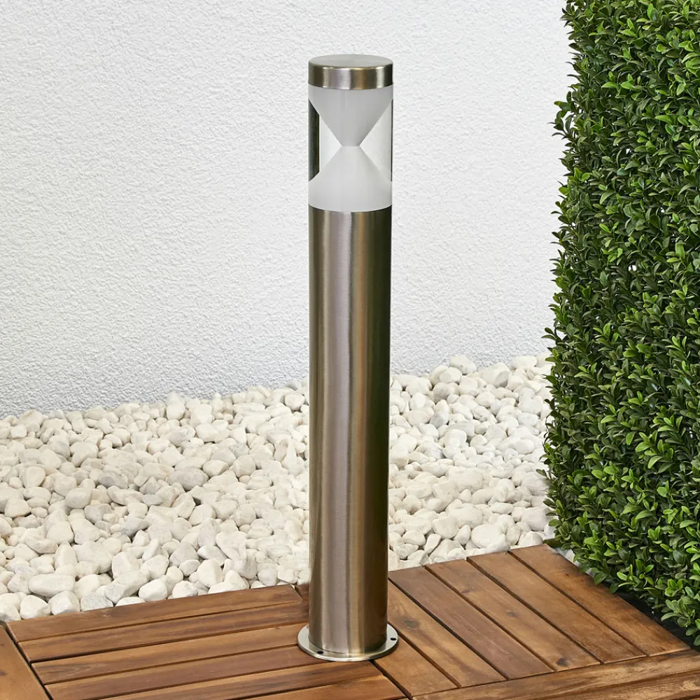 Lindby LED-gatelampe Fabrizio, høyde 56 cm, stål Hot