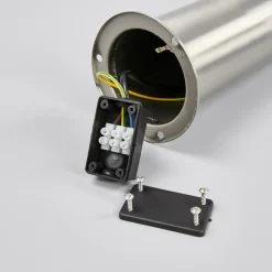 Lindby LED-gatelampe Fabrizio, høyde 56 cm, stål Hot