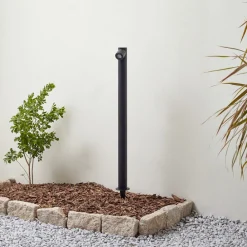 Lindby LED-gatelampe Luzian, høyde 80 cm, svart, jordspyd| Utespotter|Gatebelysning, Pullert Belysning