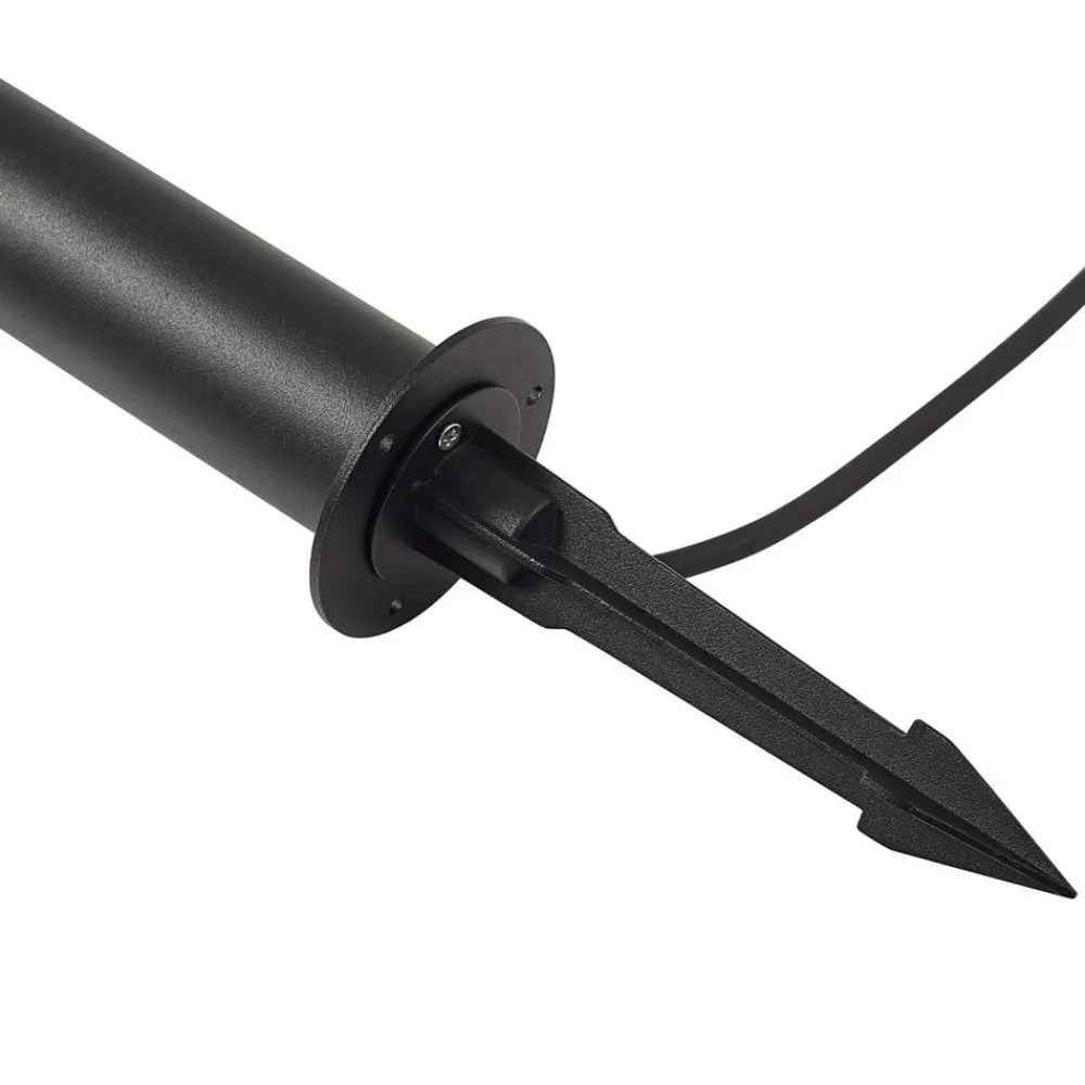 Lindby LED-gatelampe Luzian, høyde 80 cm, svart, jordspyd| Utespotter|Gatebelysning, Pullert Belysning