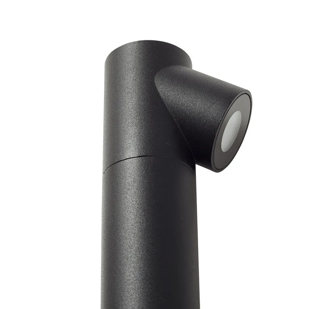 Lindby LED-gatelampe Luzian, høyde 120 cm, svart, jordspyd New