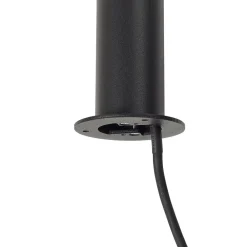 Lindby LED-gatelampe Luzian, høyde 120 cm, svart, jordspyd New