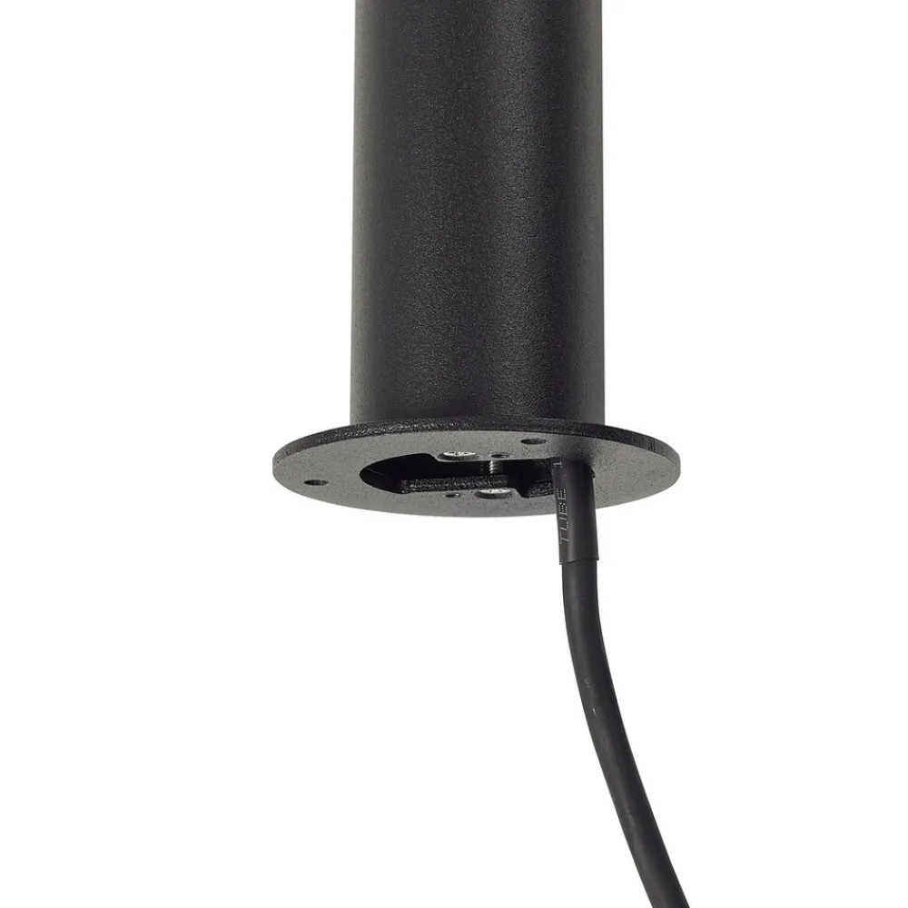 Lindby LED-gatelampe Luzian, høyde 120 cm, svart, jordspyd New