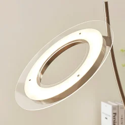 Lindby LED-gulvlampe Darion, grå, metall, dimbar, 180 cm| Led-Innendørs|Gulvlamper