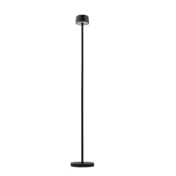 Lindby LED-gulvlampe Isason, svart, aluminium, Ø 11 cm Discount
