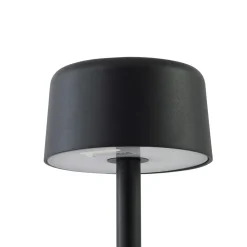 Lindby LED-gulvlampe Isason, svart, aluminium, Ø 11 cm Discount