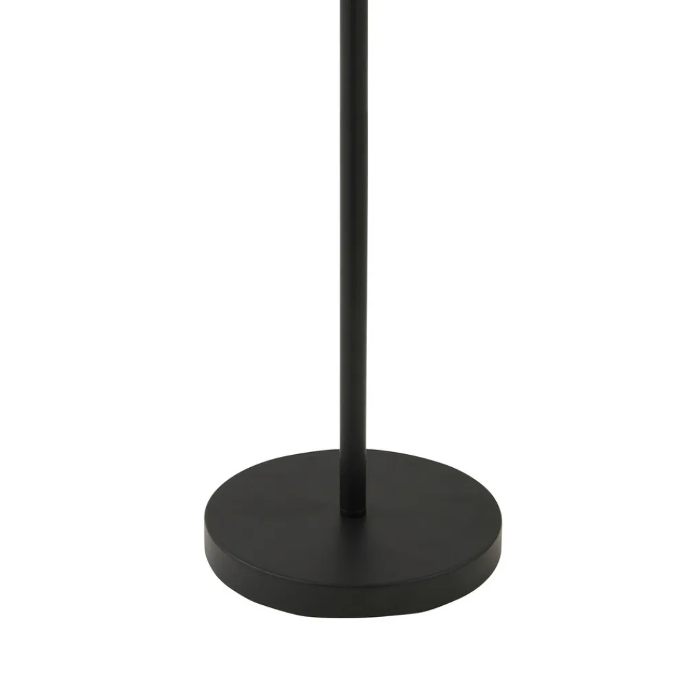 Lindby LED-gulvlampe Isason, svart, aluminium, Ø 11 cm Discount