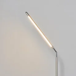 Lindby LED-gulvlampe Jabbo, 163 cm, nikkel, metall| Kontorbelysning|Gulvlamper