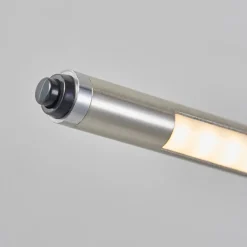 Lindby LED-gulvlampe Jabbo, 163 cm, nikkel, metall| Kontorbelysning|Gulvlamper