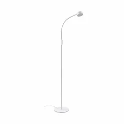 Lindby LED-gulvlampe Maori, hvit, metall, CCT, dimbar| Kontorbelysning|Led-Innendørs