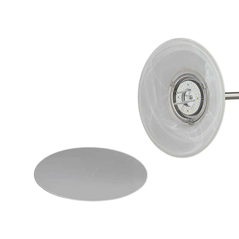 Lindby LED-gulvlampe Ragna, leselampe, nikkel, dimbar Discount