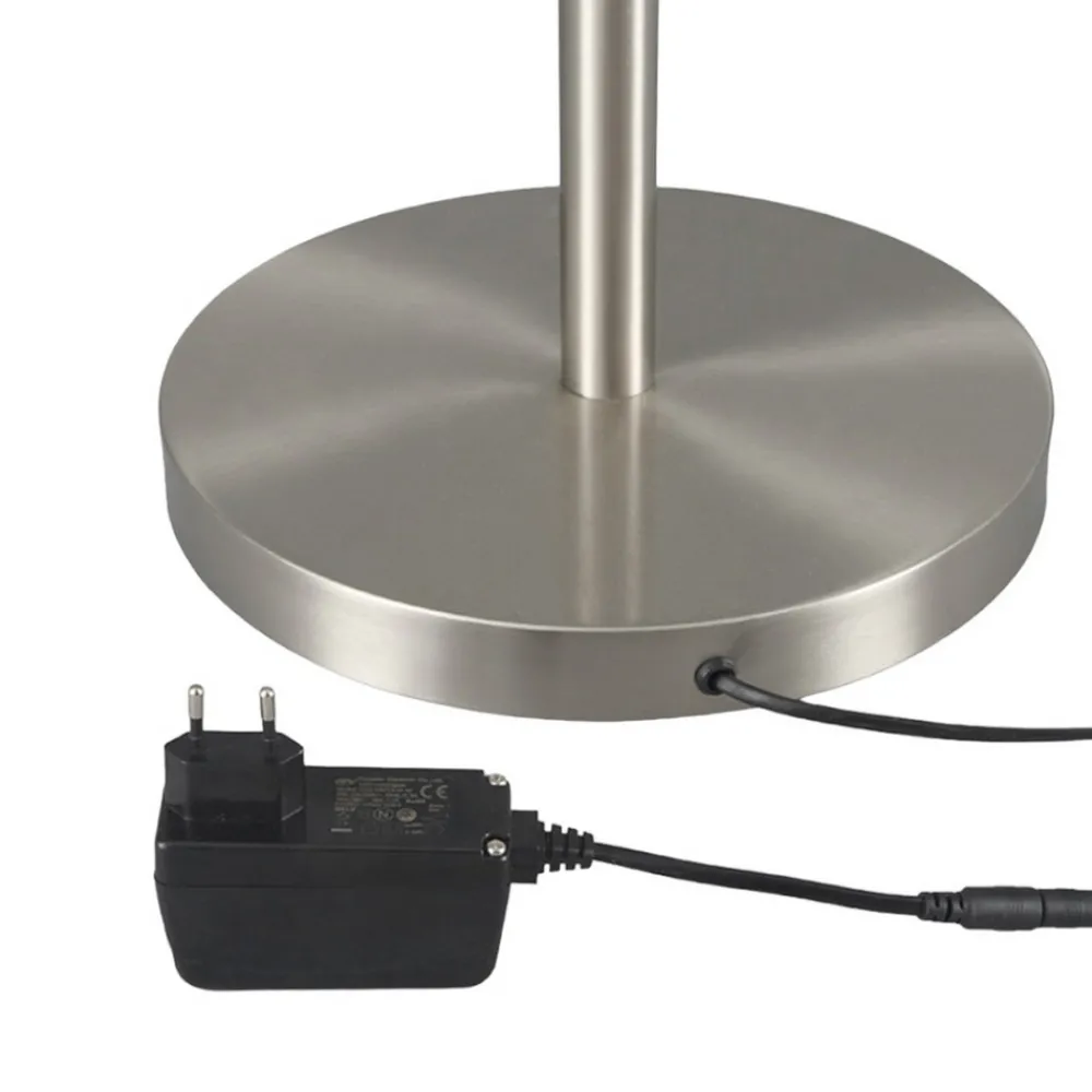 Lindby LED-gulvlampe Ragna, leselampe, nikkel, dimbar Discount